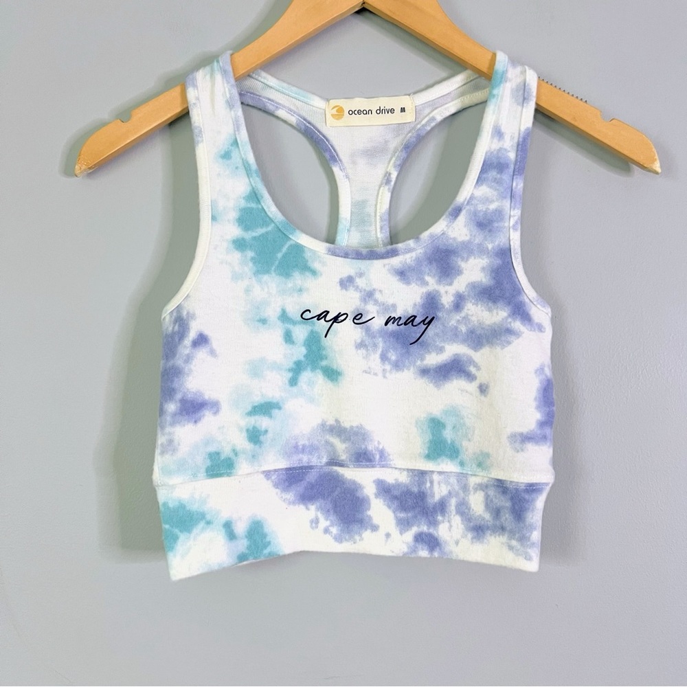 Ocean Drive Cape May Tie Dye Crop Top Tank Size Medium